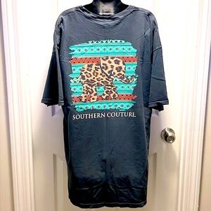 SOUTHERN COUTURE 🐘 100% COTTON NAVY BLUE ELEPHANT TSHIRT Women’s 2X